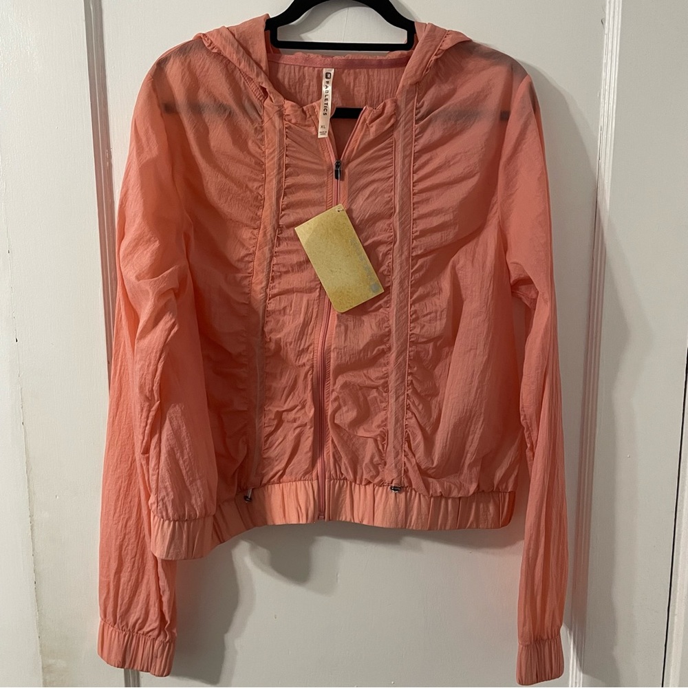 Fabletics Donovan Coral Orange Peach Windbreaker XL